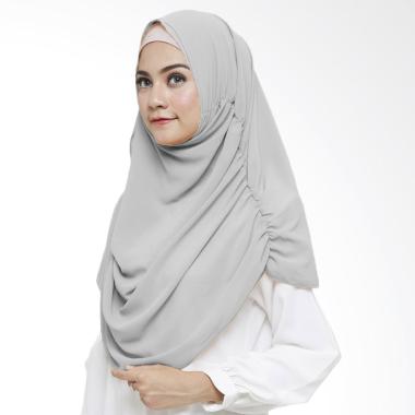 Cotton Bee 2 Faces Nurzahra Jilbab Instan - Light Grey