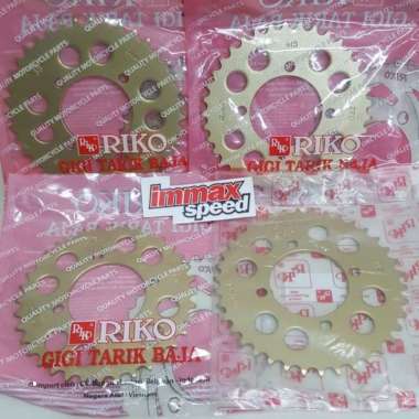 Sprocket Gir Gear Belakang 415 30 31 32 33 34 35 36 37 38 39 40 RIKO GOLD Baja RX king Jupiter Z MX 