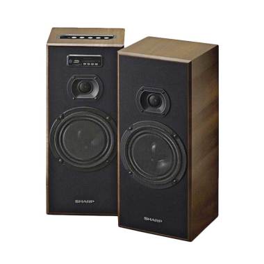 SHARP CBOX_B635UBO Active Speaker Black/Brown