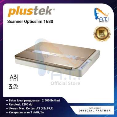 PLUSTEK Scanner Opticslim 1680 Flatbed Scanner