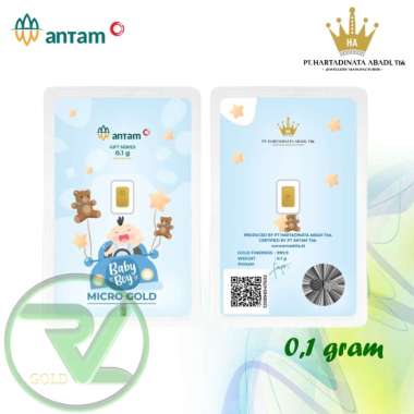 MICRO GOLD ANTAM HARTADINATA ABADI BABY BOY 3 LOGAM MULIA [0,1 G]