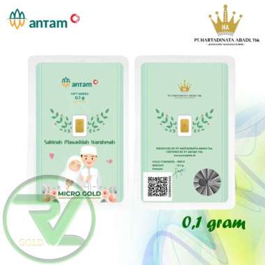 MICRO GOLD ANTAM HARTADINATA ABADI WEDDING SAMAWA LOGAM MULIA [0,1 G]