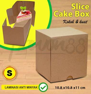Kotak Kue - Box Kue - Dus Kue - Cake Box - KRAFT COKLAT - 10,8x10,8x11 cm (20 pcs)