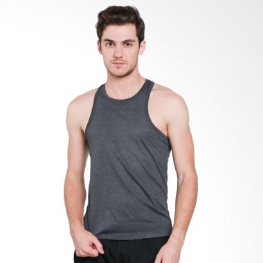 VM Polos Jumbo Kaos Singlet Pria - Abu Tua [Big Size]