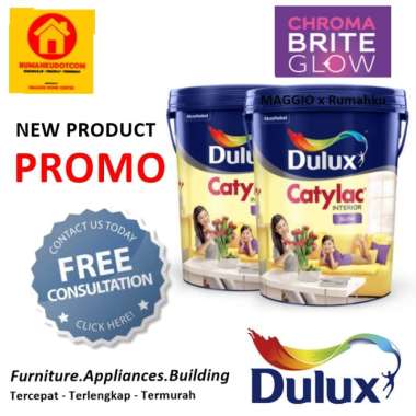 CAT TEMBOK INTERIOR KILAP - CAT TEMBOK RUANGAN - CATYLAC INTERIOR GLOW 4,5KG - DULUX CATYLAC CUSTOM