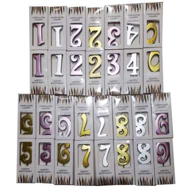 Lilin Ulang Tahun ITALIC (random warna) Angka 2
