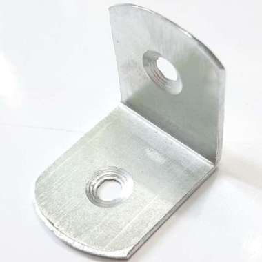 Siku Besi L Oval 2,5cm x 2cm Ambalan Penyangga Rak 2 Lubang (E561)