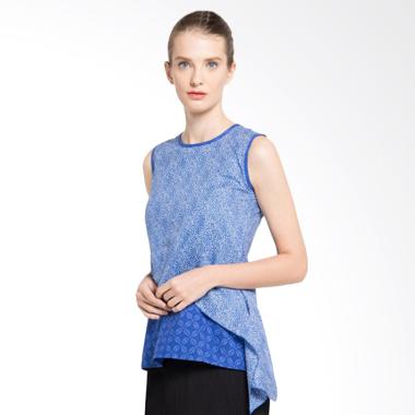 Rianty Cintya Batik Blouse Wanita - Blue