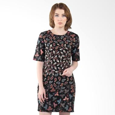 Rianty Jovita Dress Batik Wanita - Black