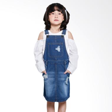 Exit Girls 315.95250.42 Overall Denim Skirt Pakaian Anak - Blue