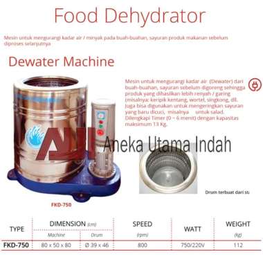 GETRA FKD-750 FOOD DEHYDRATOR MESIN PENGURANG KADAR AIR - SPINNER