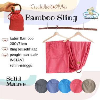 Cuddle Me Ring sling bamboo cuddle me gendongan bayi kain POLOS mauve