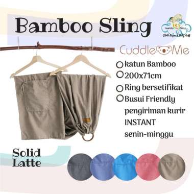 Cuddle Me Ring sling bamboo cuddle me gendongan bayi kain POLOS latte