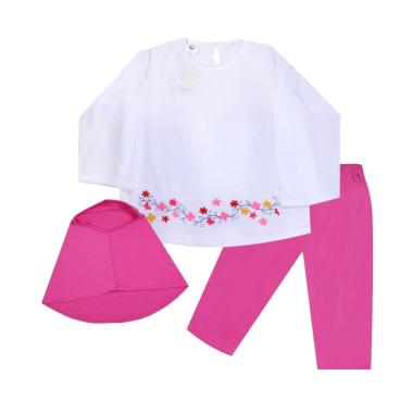 MacBear Aisyah Setelan Hijab Baju Anak - Pink