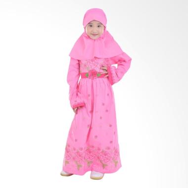 Jesca and Paul Qinaya 207 Gamis Baju Muslim Anak - Pink