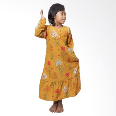 Mukena Dinda Malika Flower Gamis Anak - Yellow