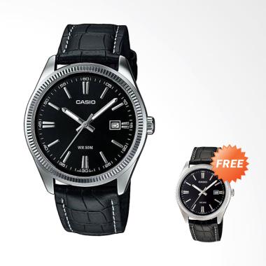 Casio Man Analog Jam Tangan Pria + Free CASIO LTP Jam Tangan Wanita