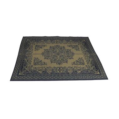 Hagihara Igusa Motif Bunga Persegi Karpet - Biru