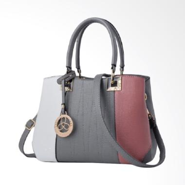 Fashion 0930020633 Import Tas Fashion Wanita - White Gray Pink