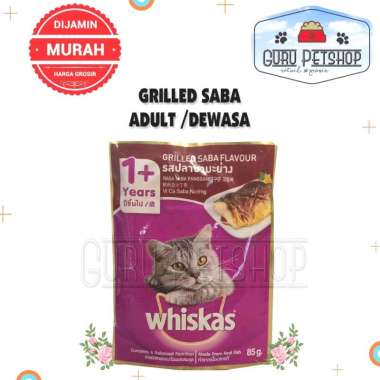 Whiskas Wet Pouch 80gr - Whiskas Junior Saset - Whiskas Tuna Pouch - Makanan Basah Kucing Whiskas Grilled Saba