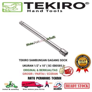 TEKIRO SAMBUNGAN KUNCI SOK 1/2 inch x 10 inch GAGANG SOCK SHOCK EXTENTION BAR SC-EB0858 ORIGINAL