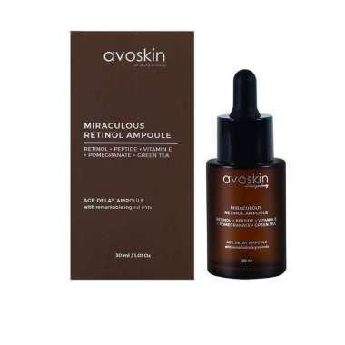 Avoskin Miraculous Retinol Ampoule 30ml - Serum Anti Penuaan Dini - Serum Pencerah Wajah Glowing - P
