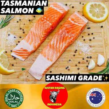 TASMANIAN SALMON FILLET PREMIUM 200 GRAM IMPORT DARI AUSTRALIA/ TAZMANIAN SALMON/ SALMON SASHIMI GRA