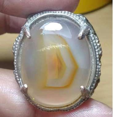 Cincin Batu Akik Motif Gambar Huruf D Kristal Antik 1