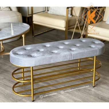 RAK SEPATU BESI MINIMALIS | KURSI BENCH BESI