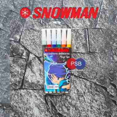 Spidol Snowman Marker set 6 warna / Snowman Coloring Marker