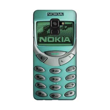 Indocustomcase Printed Nokia 3310 Cyan Cover Casing for Samsung Galaxy A8 2018