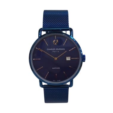 Charles Jourdan Sapphire Stainless Steel Jam Tangan Pria [CJ1087-1] Blue