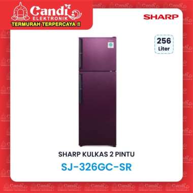 SHARP REFRIGERATOR 2 DOOR SJ-326GC-SR red