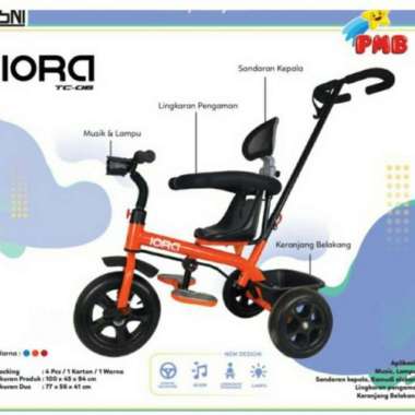Sepeda Anak Roda Tiga Model Classic Lengkap Iora TC06 TC-06 TC 06 PMB