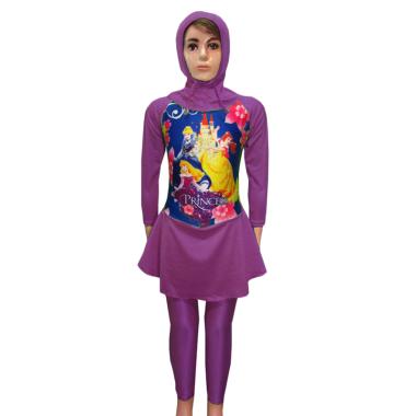 Rainy Collections Karakter Princess Bunga Setelan Baju Renang Anak Muslim Perempuan [5-10 Tahun] XL 