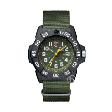 Luminox Navy Seal 3500 Series Swiss Made Jam Tangan Pria [Original/ XS.3517] Black Green