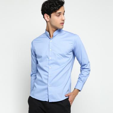 VM Slimfit Kemeja Lengan Panjang Pria - Soft Blue L Soft Blue