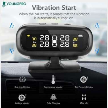 YOUNGPRO TPMS C270​​ PENGUKUR TEKANAN BAN MOBIL TPMS Monitor C270 ORIGINAL 100 % Multicolor