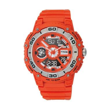 Q&Q Digital Attractive Jam Tangan Pria - Orange [QQ DE10J312Y] Bright Orange