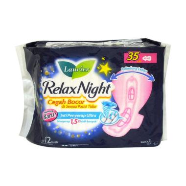 Promo Harga Laurier Relax Night 35cm 12 pcs - Blibli
