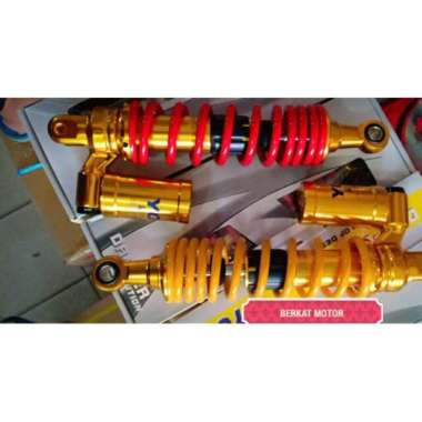 Yoko JLT 118 - Shock Shockbreaker Motor Tabung Bawah Gold 305 MM Beat Mio Vario Scoopy Fino Merah