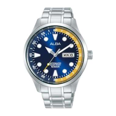 Alba Active AL.4253-X1 Original Automatic Jam Tangan Pria Blue Yellow