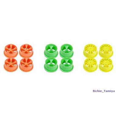 Tamiya Mini 4WD Fluorescent Wheel Set [Small Diameter/ Low Profile]