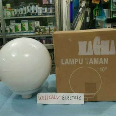 LAMPU TAMAN BULAT PUTIH SUSU MAGMA 10"