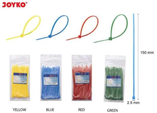 Cable Ties Nylon Kabel Tis Pengikat Nilon Joyko - CBT- 10cm Merah