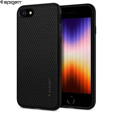 Spigen Liquid Air Case iPhone SE 2020 2022 - 7 - 8 - Casing Cover Original Black