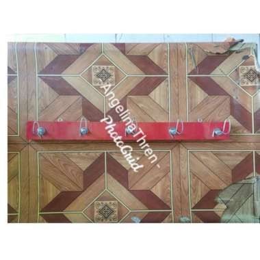 Gantungan Baju dinding Jadul - Kapstok Kayu Kawat Coating