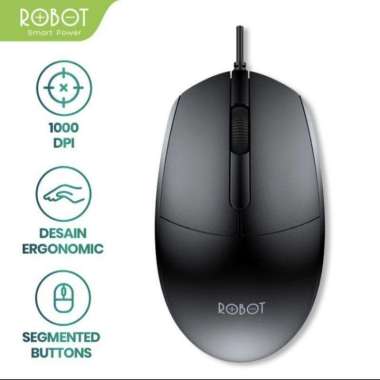 Mouse USB Robot M120 Optical / Mouse Komputer Laptop PC Office Wired