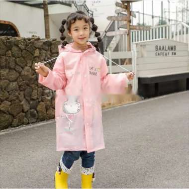 jas hujan anak /terusan mantel plastik EVA animal lucu import - LT1201 - pink M ORIGINAL 100 % Ukura