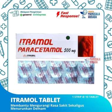 ITRAMOL PARACETAMOL 500 mg PERSTRIP @ 10 TABLET
